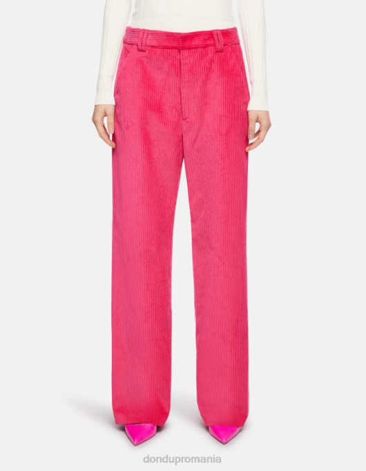 femei pantaloni largi din catifea joan V84D131 îmbrăcăminte orhidee DONDUP