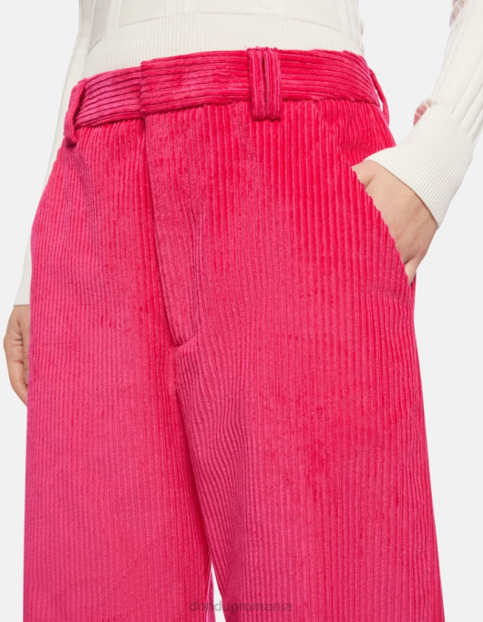 femei pantaloni largi din catifea joan V84D131 îmbrăcăminte orhidee DONDUP