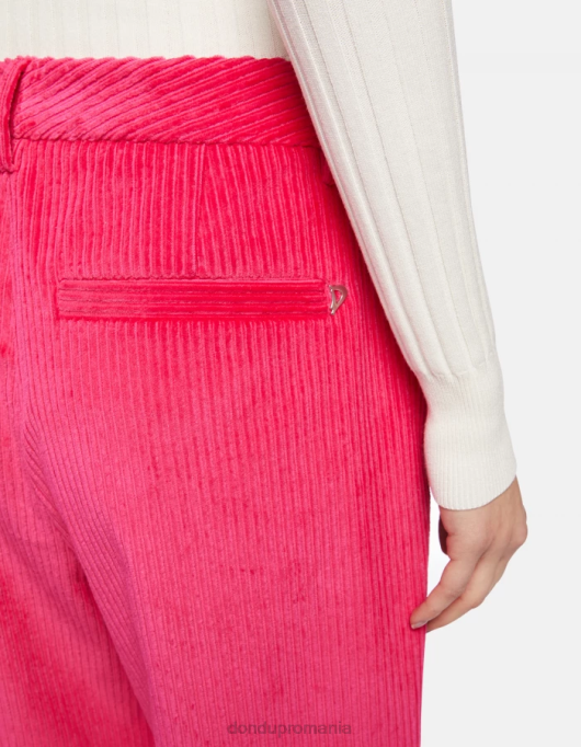 femei pantaloni largi din catifea joan V84D131 îmbrăcăminte orhidee DONDUP