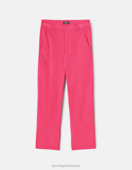 femei pantaloni largi din catifea joan V84D131 îmbrăcăminte orhidee DONDUP