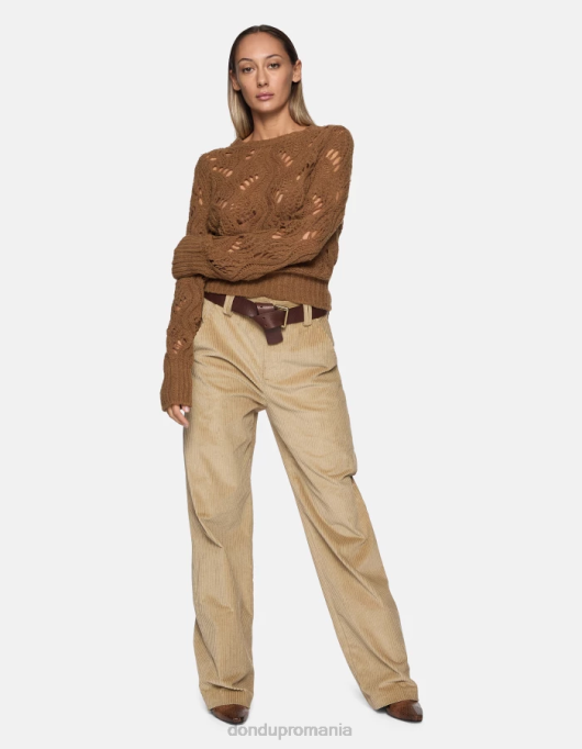femei pantaloni largi din catifea joan V84D132 îmbrăcăminte lievito DONDUP