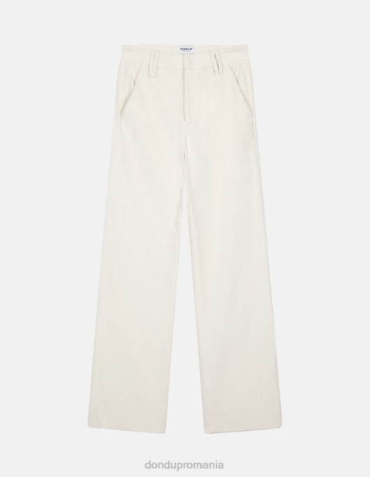 femei pantaloni largi din catifea joan V84D133 îmbrăcăminte alabastru DONDUP