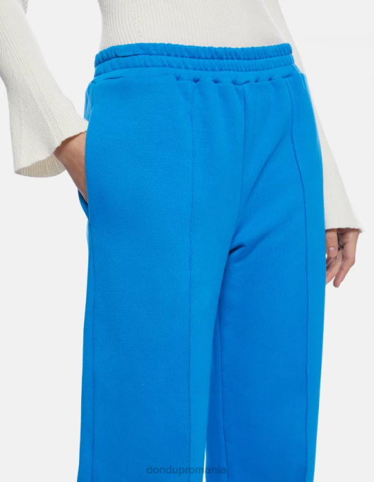 femei pantaloni largi din lână V84D171 îmbrăcăminte turcoaz DONDUP