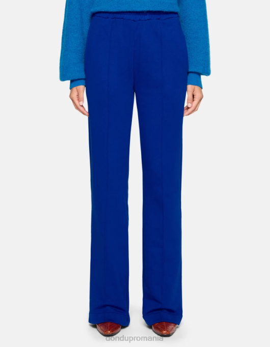 femei pantaloni largi din lână V84D188 îmbrăcăminte albastru regal DONDUP