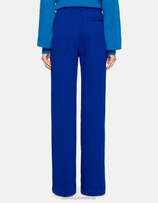 femei pantaloni largi din lână V84D188 îmbrăcăminte albastru regal DONDUP