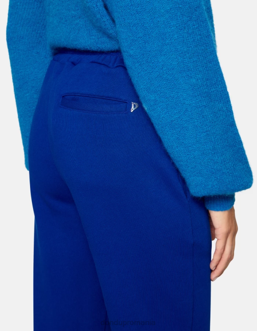 femei pantaloni largi din lână V84D188 îmbrăcăminte albastru regal DONDUP