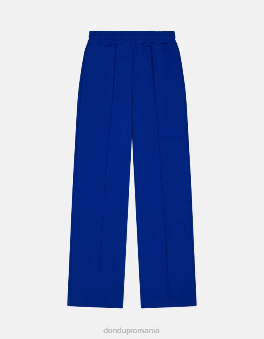 femei pantaloni largi din lână V84D188 îmbrăcăminte albastru regal DONDUP
