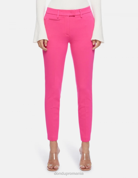 femei pantaloni perfecti din jersei slim-fit V84D126 îmbrăcăminte orhidee DONDUP